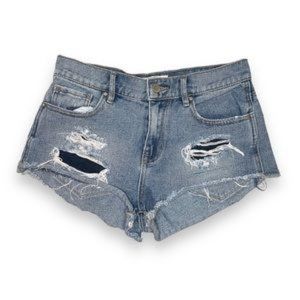 Bullhead Distressed High Rise Jean Shorts